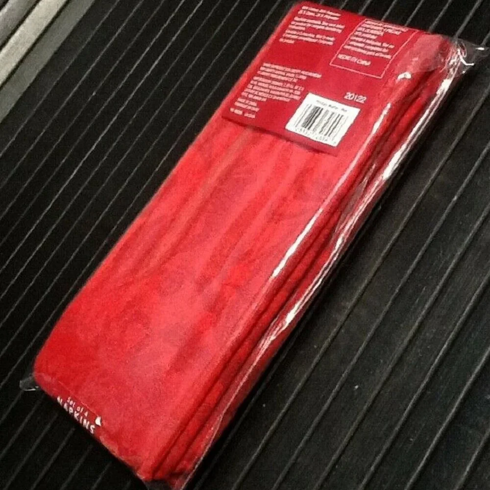 3 brand new 4-piece Sets of RED 65% Cotton 17